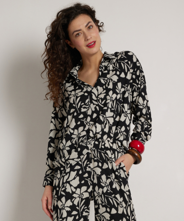 top met all-over bloemenprint