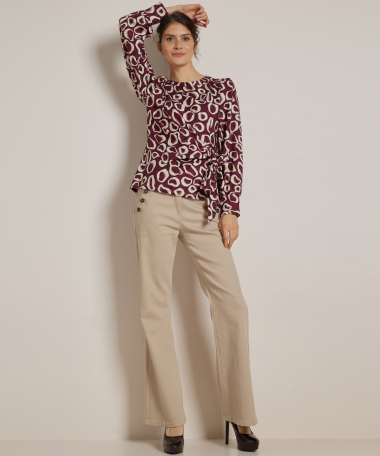 strik top met all-over print