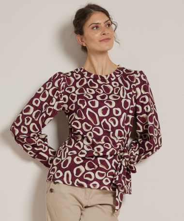 strik top met all-over print