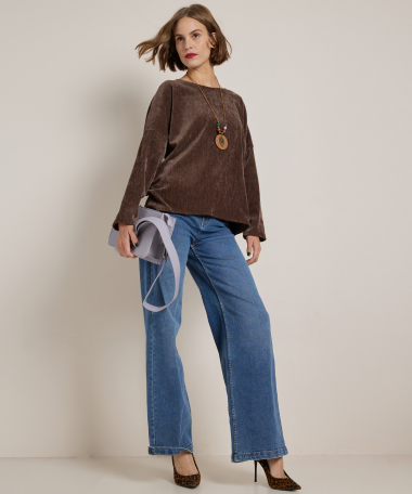 velvet top met ketting