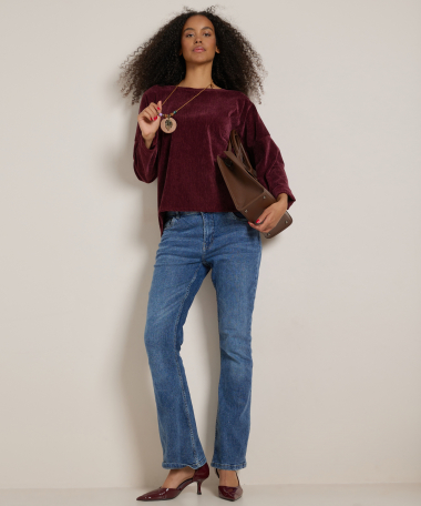 velvet top met ketting