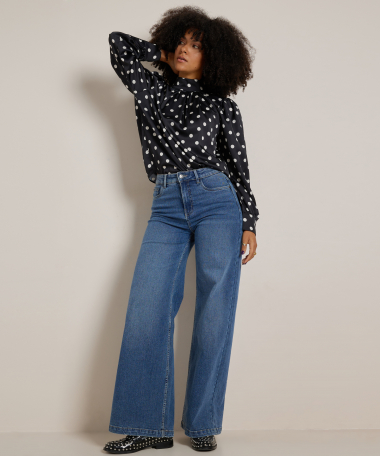 top met stippenprint