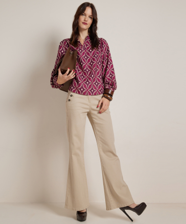 top met ruitjesprint