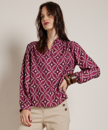 top met ruitjesprint