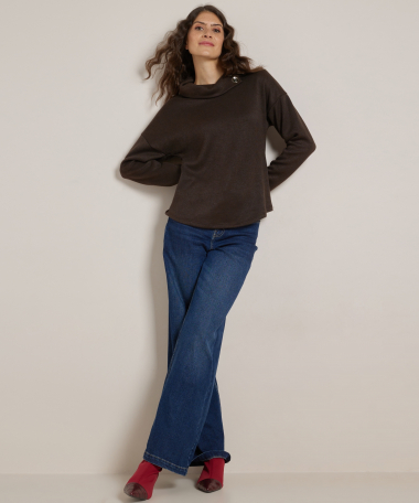 top met trendy kraag