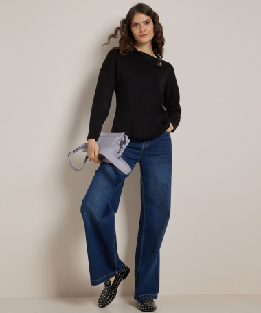 top met trendy kraag