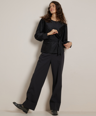 glitter top met strik