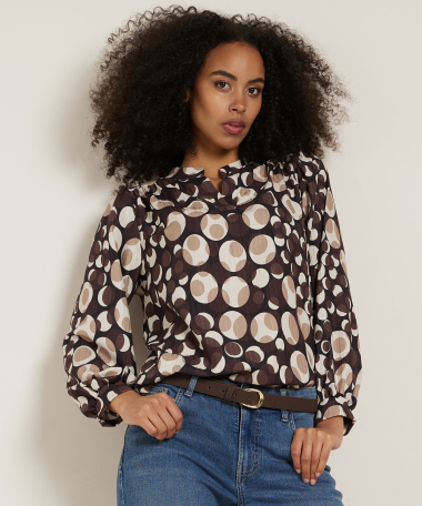 top met stippenprint