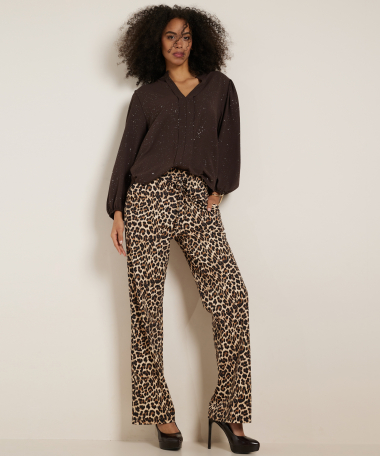 glitter top met v-hals