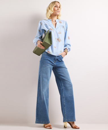 gestreepte top bloemen