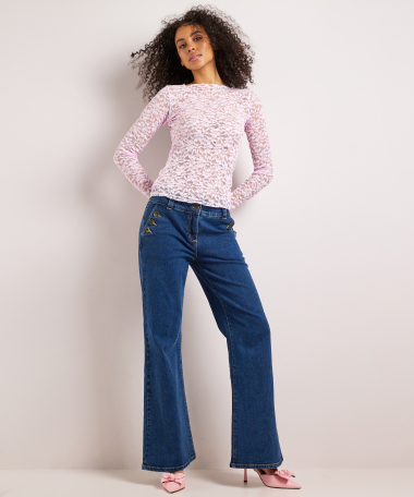 kanten top lange mouwen