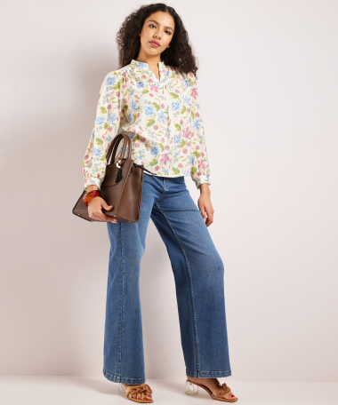 top met bloemenprint