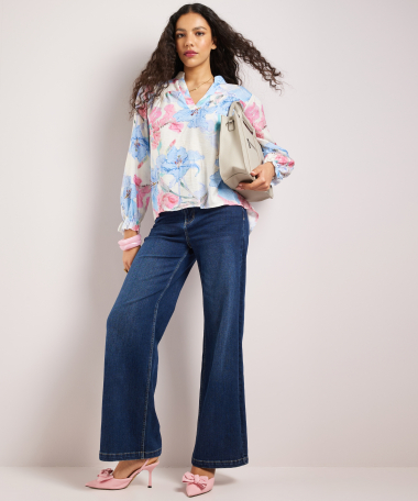 top met bloemenprint