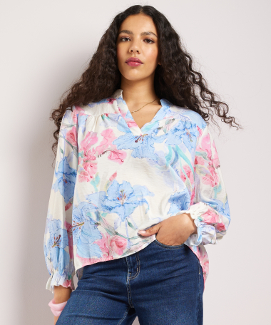 top met bloemenprint