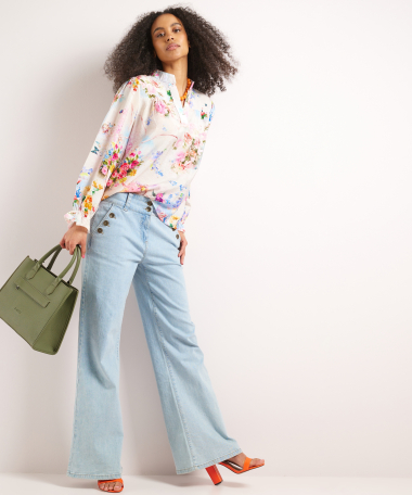 top met bloemenprint