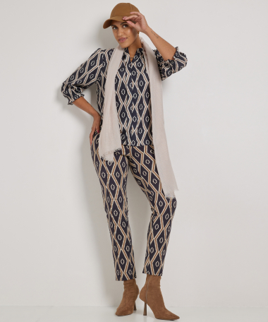 blouse met all-over print