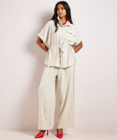 blouse met strikceintuur