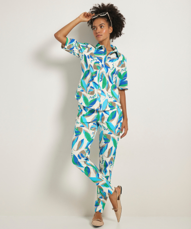 blouse comfort bladprint