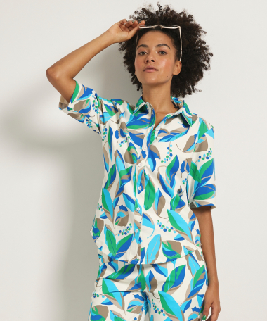 blouse comfort bladprint