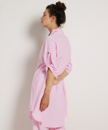 lange blouse linnenlook