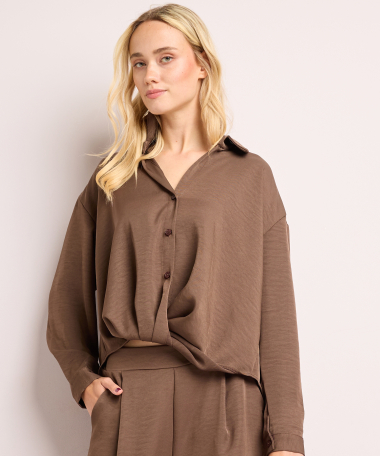 blouse met asymmetrische zoom