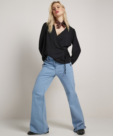 uni overslag blouse