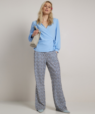 uni overslag blouse
