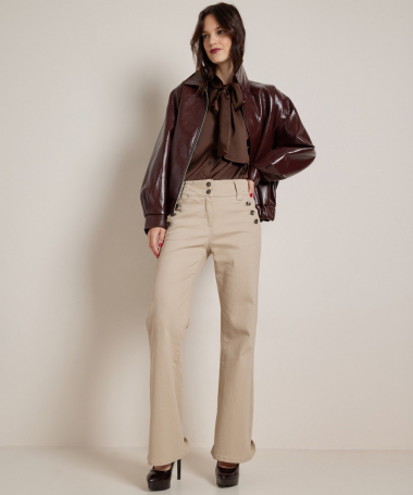 blouse met strikkraag