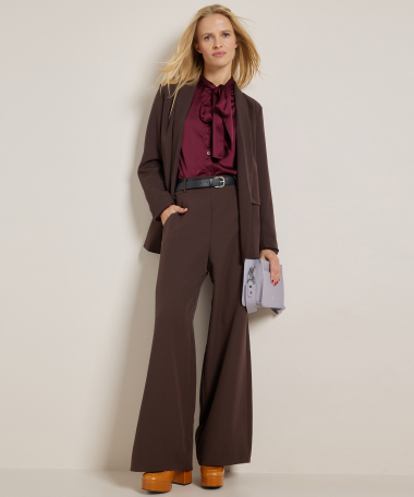 blouse met strikkraag