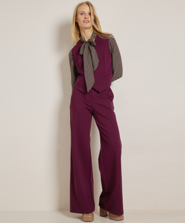 stippenprint blouse met strikkraag