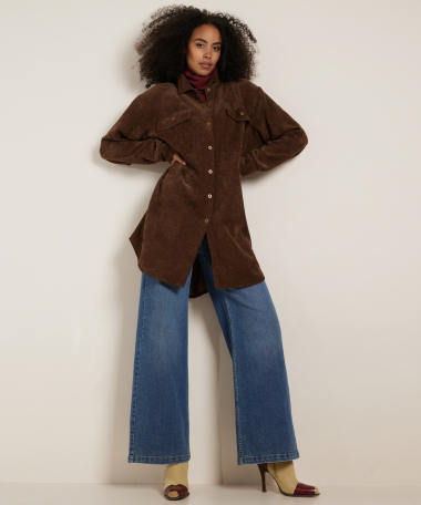 lange blouse ribvelvet