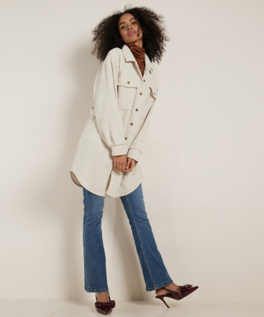 lange blouse ribvelvet