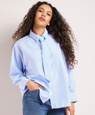 blouse met stropdas glitter