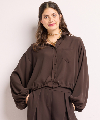blouse met open rug