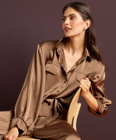 satijnen blouse