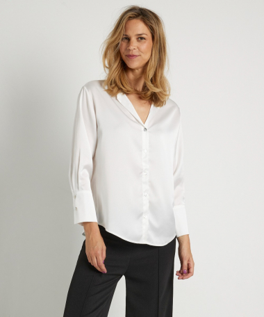satijnlook blouse wit