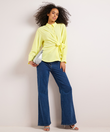 blouse met knoopdetail