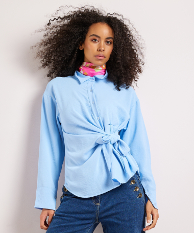 blouse met knoopdetail