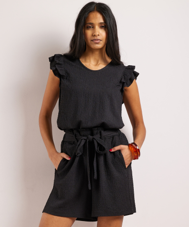 singlet crinkle met ruches