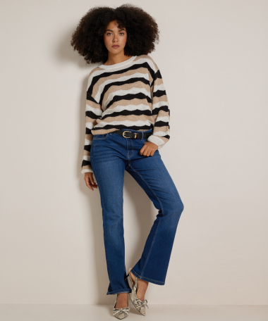 trui met gestreept design