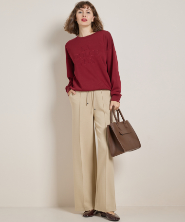 wijde trui embroidery extra zacht