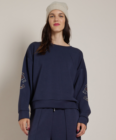 scuba trui met embroidery