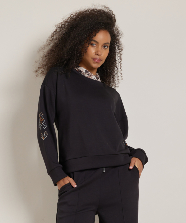 scuba trui met embroidery
