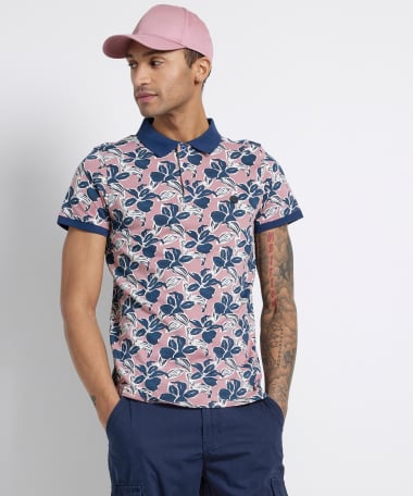 jersey polo all-over print