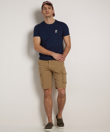 jersey t-shirt met borstembleem