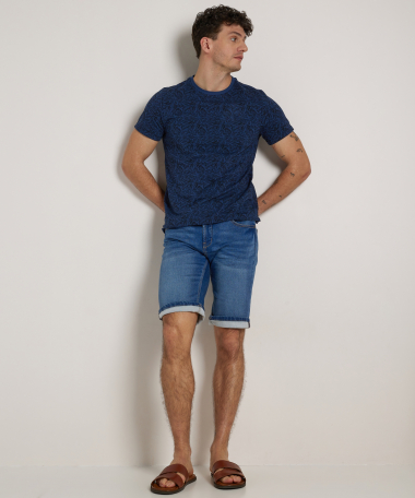 t-shirt met subtiele bladprint