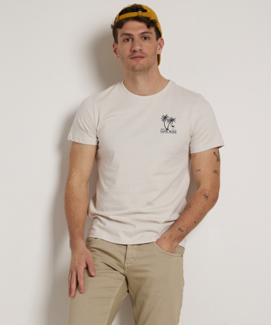 t-shirt met tropische backprint