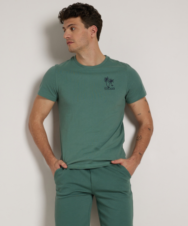 t-shirt met tropische backprint