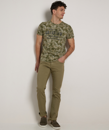 bladerprint t-shirt met tekstprint