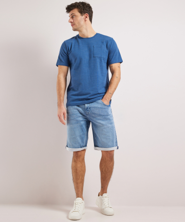 structuur t-shirt borstzakje